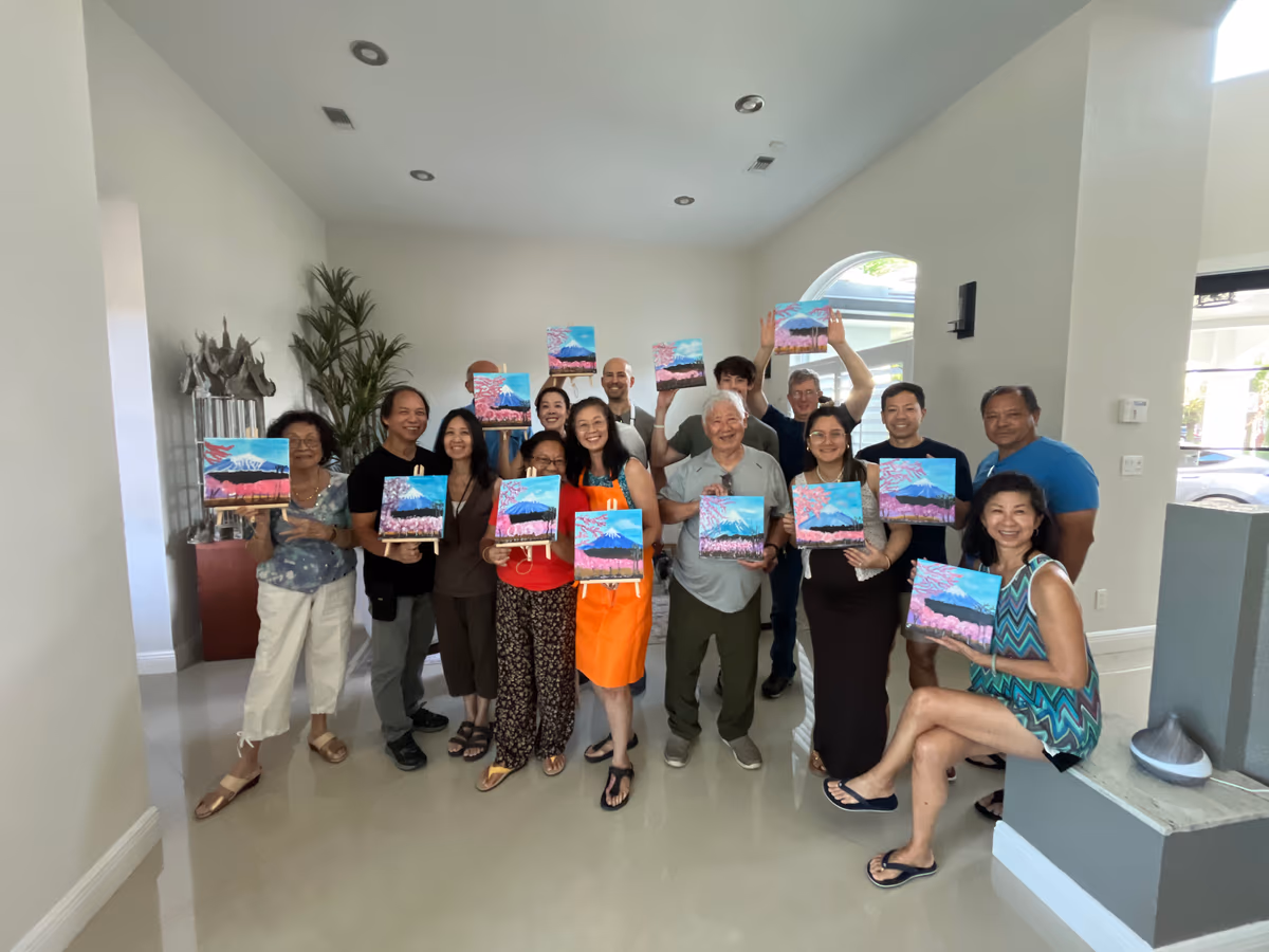 Paint-along party moment 1