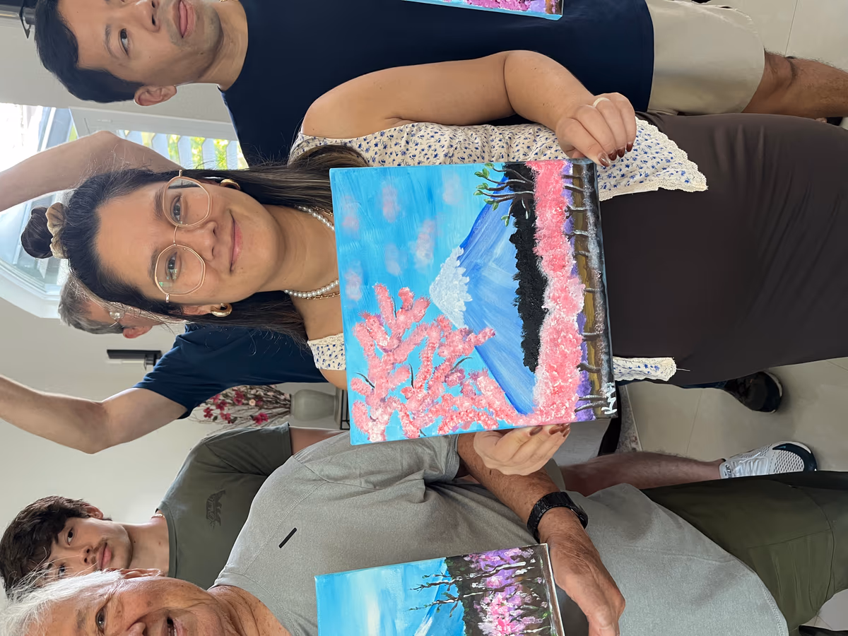 Paint-along party moment 2