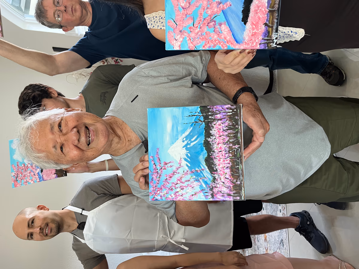 Paint-along party moment 3