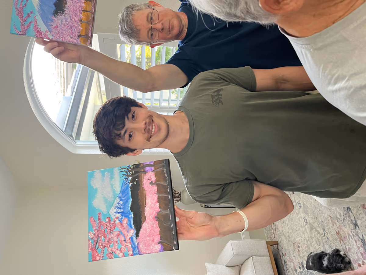 Paint-along party moment 7