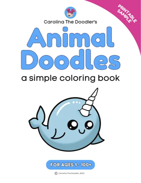 First page of Animal Doodles Sampler Book