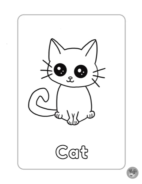 First page of Cute Cat Coloring Page