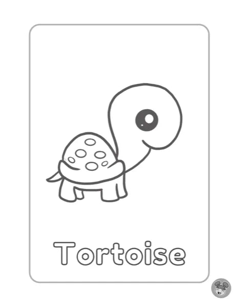 First page of Patient Tortoise Coloring Page