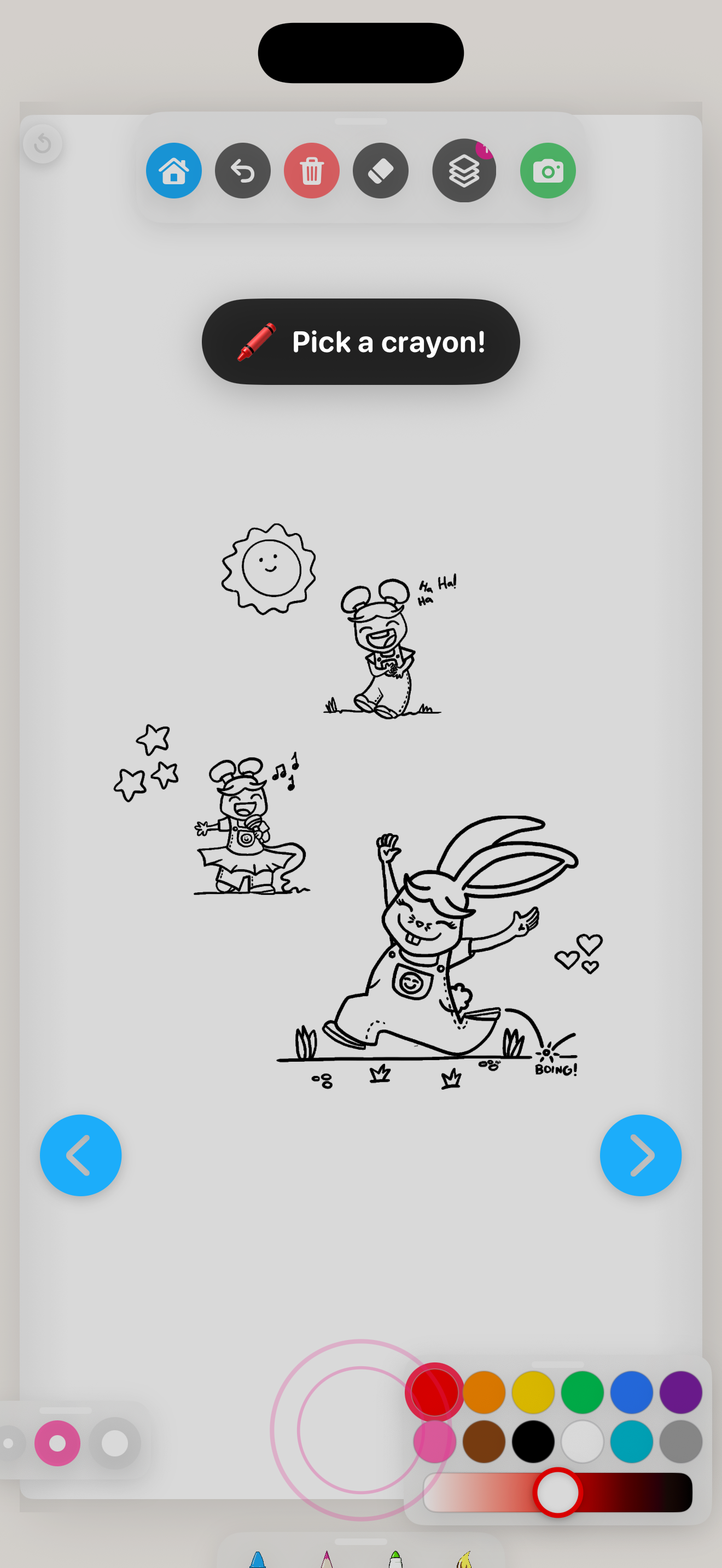 Doodler Pad — coloring page with axolotl