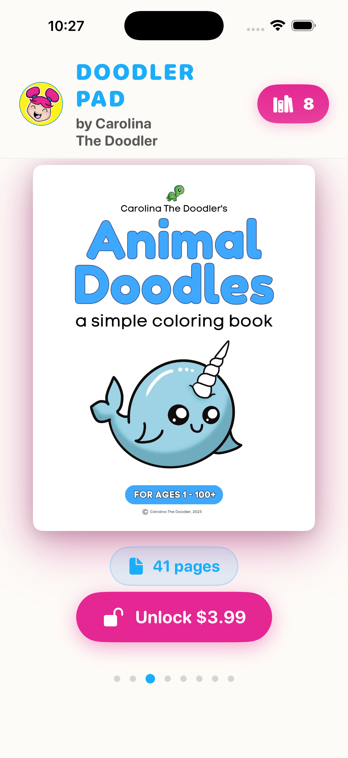 Doodler Pad — color palette with shade slider
